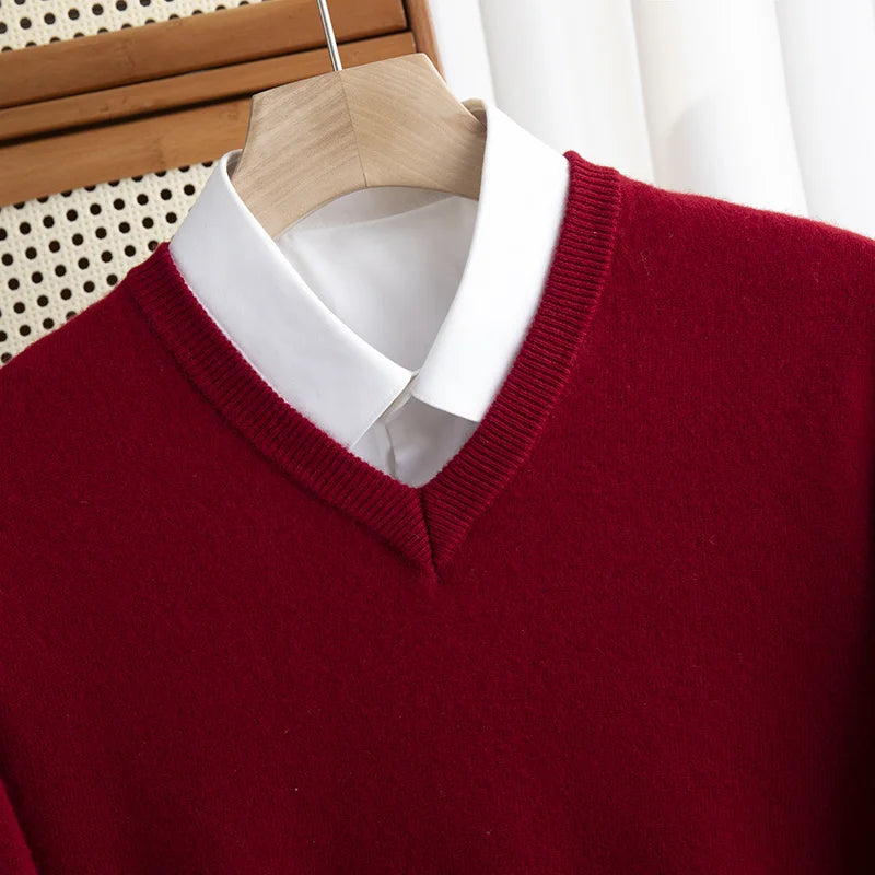 Noah | Warmer Kaschmirpullover mit V-Ausschnitt