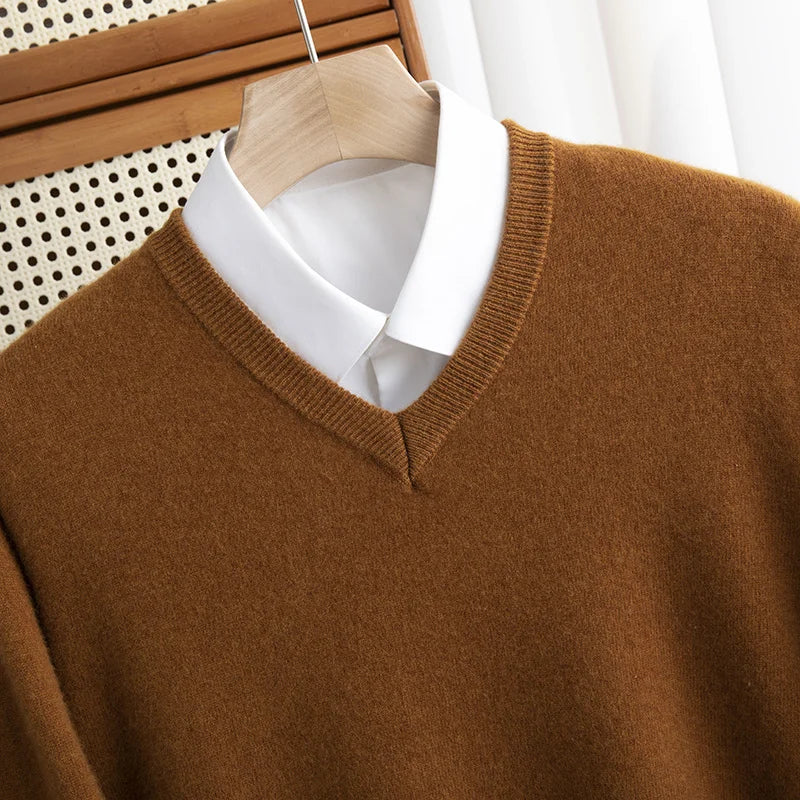Noah | Warmer Kaschmirpullover mit V-Ausschnitt