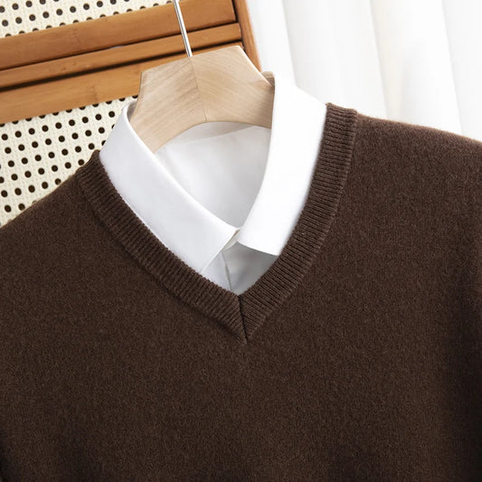 Noah | Warmer Kaschmirpullover mit V-Ausschnitt