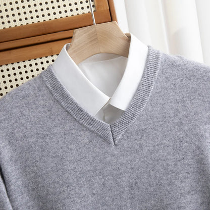 Noah | Warmer Kaschmirpullover mit V-Ausschnitt